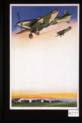 Poster depicting airplanes in flight