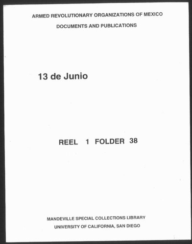 13 de Junio, No. 21, 1986