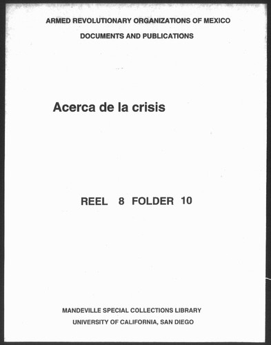 Acerca de la crisis