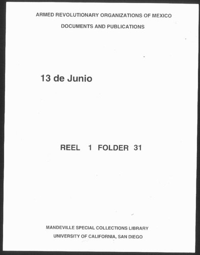 13 de Junio, No. 13