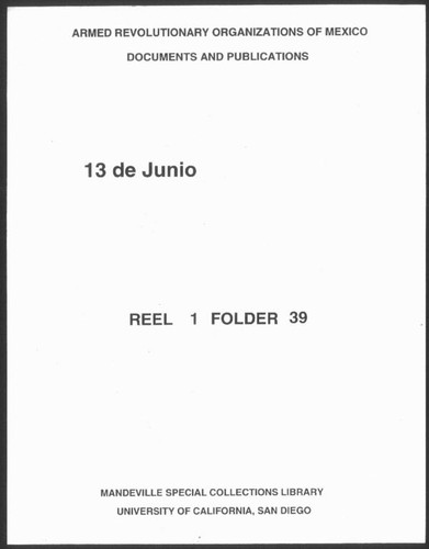 13 de Junio, No. 21, 1987