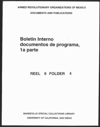 Boletin Interno documentos de programa, 1a parte