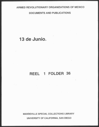 13 de Junio, No. 19