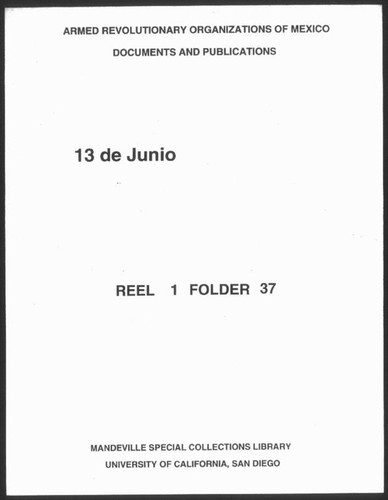 13 de Junio, No. 20