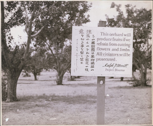 Orchard sign