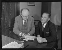 Deputy District Attorney Eugene Williams and Freed Steeger, Los Angeles, 1935