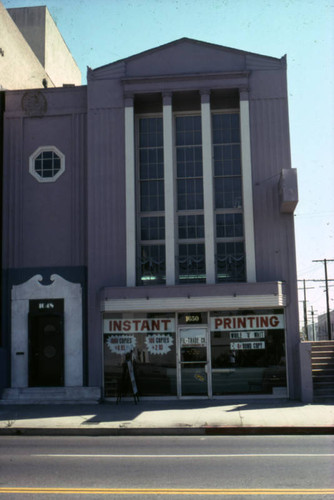 Violet building on Wilshire Boulevard