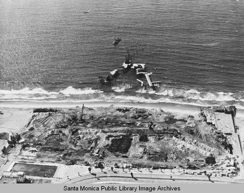 Remains of the Pacific Ocean Park Pier, Santa Monica, February 10, 1975, 11:30AM
