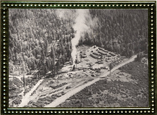 Aerial view of sawmill