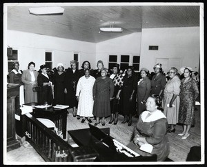 Group of women at church, Texas