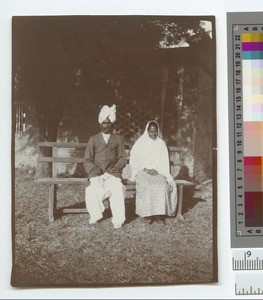 Gahna Mal and Wife, Punjab, Pakistan, ca.1910