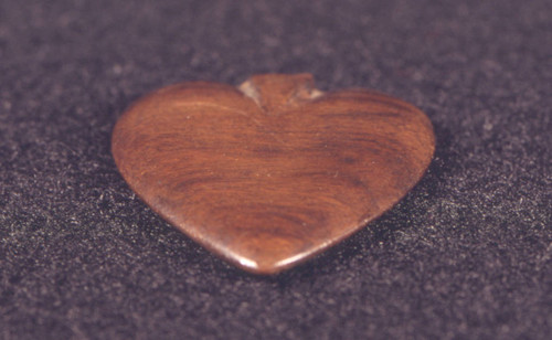 Ironwood heart-shaped pendant