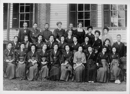 Graduating class from missionary school in Japan