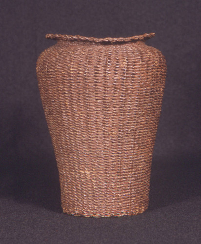 Brown woven vase basket