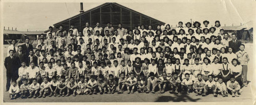 Tule Lake Relocation Center Japanese language school, 1st through 7th grade students