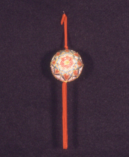Small temari thread ball with star shape