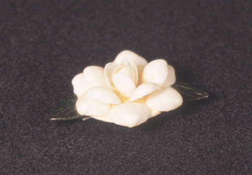 Shell gardenia pin