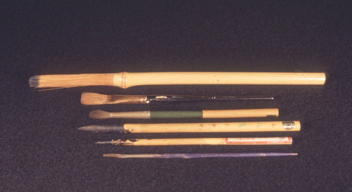 Six paintbrushes