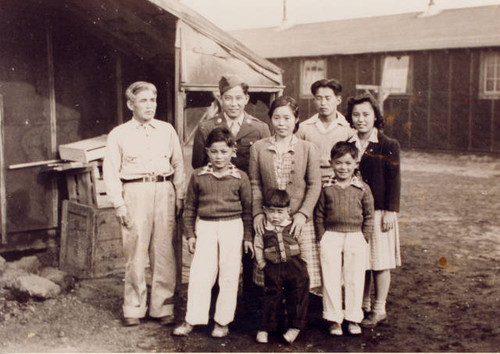 Yoshito Okamoto family at Tule Lake Relocation Center