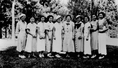 Women members of the Florin Japanese Methodist Church in Weimar, California