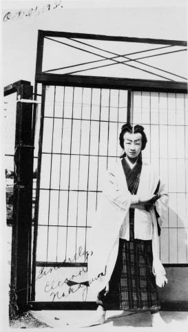 Eleanor Nakayawa as a male character in a Kabuki play