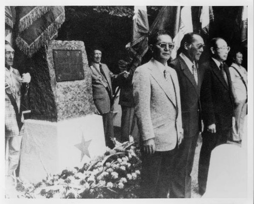 Memorial service at the 34th reunion of the survivors of the Battle of Bruyeres