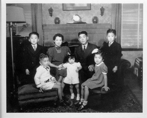 Walter Tsukamoto and family at home