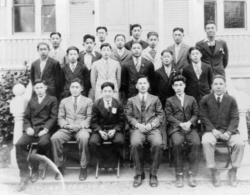 Formal group photograph of Florin baseball team