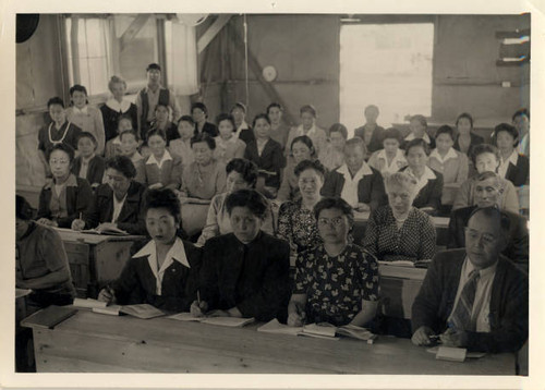 English class at Poston II Relocation Center