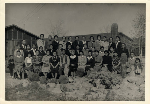 Students of a English class at Poston II Relocation camp