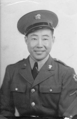 Portrait of Hiroha Ouchida dressed in military uniform