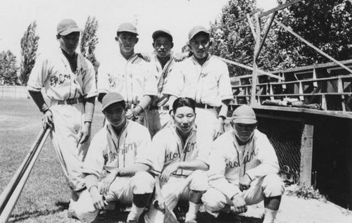 Seven Florin Japanese American baseball players