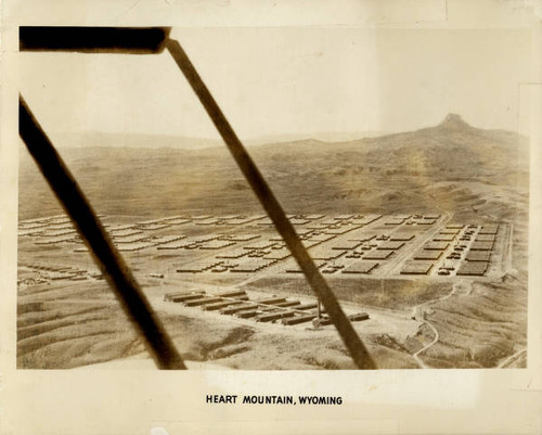 Aerial view of Heart Mountain Relocation Center