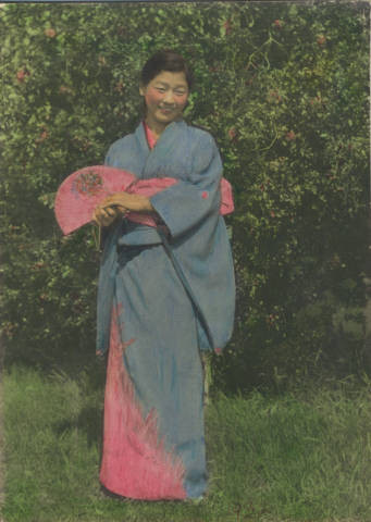 Mary Tsukamoto wearing Japanese kimono