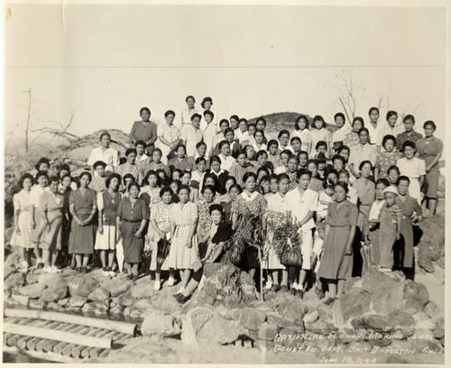 Students from artificial flower making class at Poston II Relocation Center