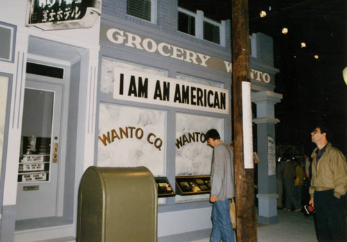 Storefront from "A More Perfect Union: Japanese Americans and the United States Constitution" exhibit at the Smithsonian