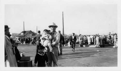 Man holding baby