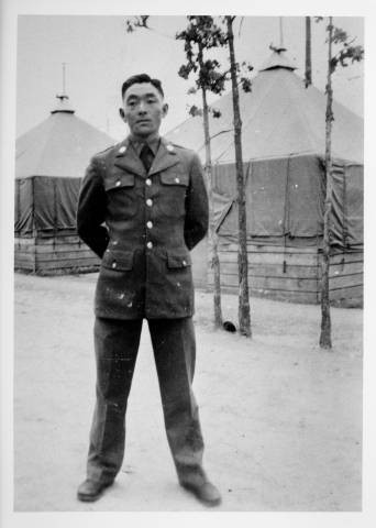 Yoshinari Sakai in military uniform