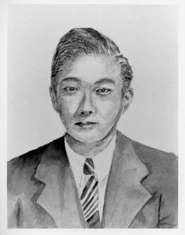 Sketch portrait of Roy Ota