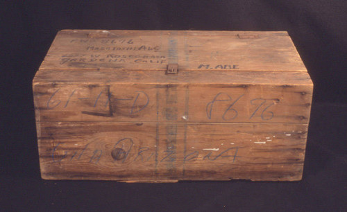 Wood storage box used by the Masatoshi Abe family during internment at Gila River Relocation Center [set of 2]