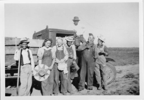 Friends working on the Takehara farm