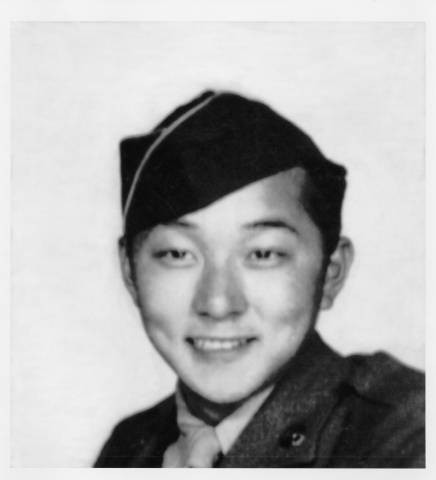 Portrait of Roy Ota in military uniform