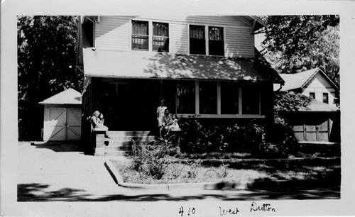 Tsukamoto family in front of house in Kalamazoo, Michigan