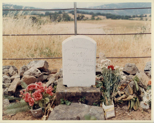 Gravestone of Okei, a Japanese girl