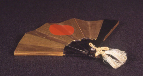 Gold fan with rising sun for Boy's Day set