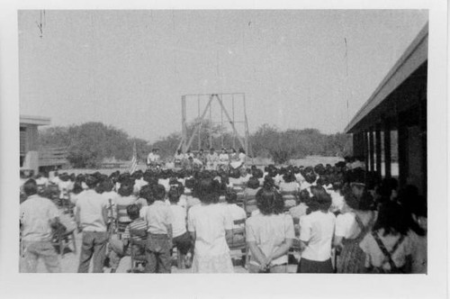 Ceremony at Poston II Relocation Center school