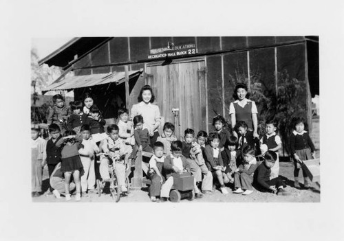 Pre-school students at Poston II Relocation Center