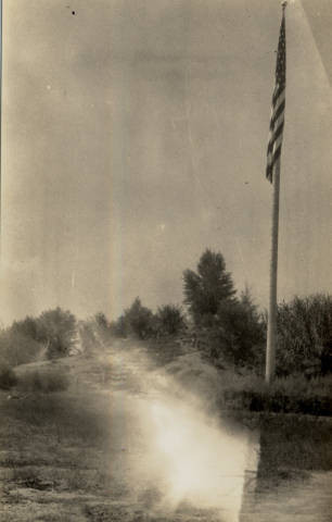 Flagpole at Posten Relocation Center