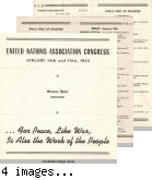 United Nations Association Congress, January 14th and 15th, 1944