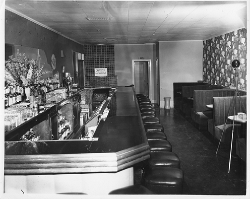 Empty bar inside Slim Jenkins Bar and Restaurant Oakland, California